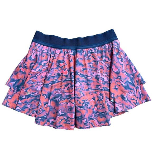NEW Lululemon Court Rival High Rise Skirt Size 12 Tall Chroma Clash Multi - Picture 2 of 8